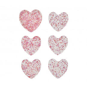 Sweetheart Set of 6 Pink/Red Coasters