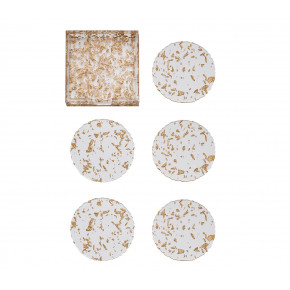 Stardust Set of Six Clear/Gold Coasters