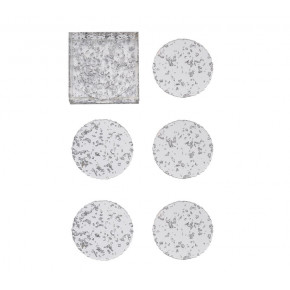 Stardust Set of Six Clear/Silver Coasters
