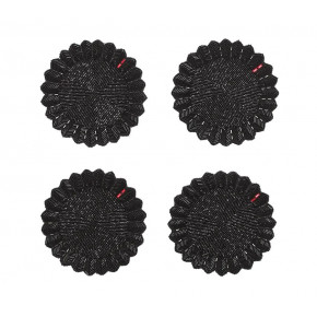 Etoile Set of 4 Black Coasters