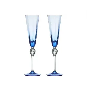 Daphne Blue Flute, Set Of 2