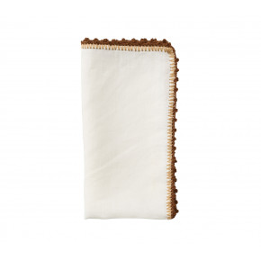 Knotted Edge White/Natural/Brown Napkin