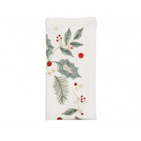 Holly And Sprig White/Red/Green Napkin