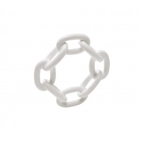Enamel Chain Link White Napkin Ring