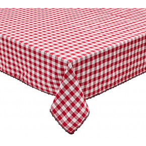Check 54"X"110 Red/Navy Tablecloth