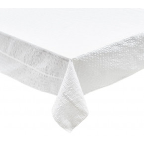 Seersucker 58x110 White Tablecloth