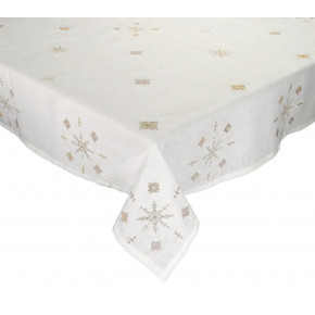 Fez 58x110 White/Gold/Silver Tablecloth