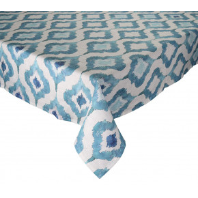 Watercolor Ikat 53" x 109" Tablecloth in Blue
