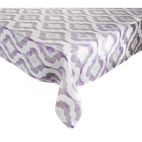 Watercolor Ikat 54x110 Gray/Lilac Tablecloth