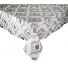 Watercolor Ikat 53" x 109" Tablecloth in Taupe