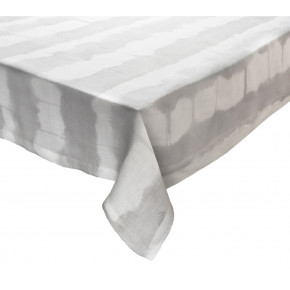 Watercolor Stripe 54" x 100" White/Gray Tablecloth