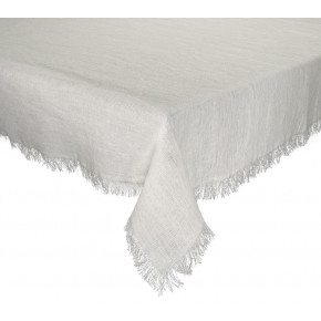 Fringe Tablecloth White/Silver