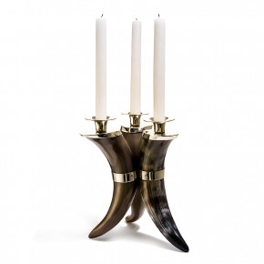 Triple Horn Candle Holder 9.4'' X 9.4'' X 9.4''