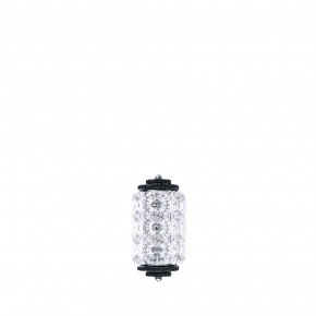Seville Wall Sconce, Clear And Black Crystal, Chrome Finish