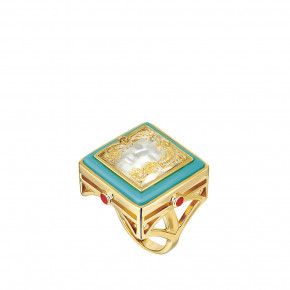 Arethuse Ring Clear Crystal, Vermeil
