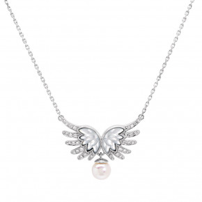 Vesta Necklace, Small, White Gold, Cultured Pearl, Diamonds, Mother-Of-Pearl (Special Order)