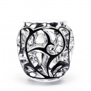 Tourbillons Grand Vase Clear Crystal and Black Enamel