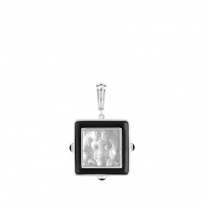 Arethuse Pendant Clear Crystal, Black Lacquer, Silver