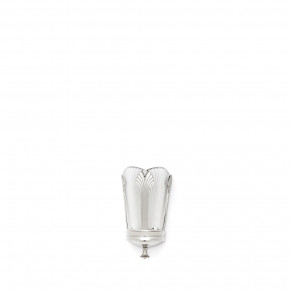 Ginkgo Small Wall Sconce, Clear Crystal, Shiny And Brushed Nickel Finish