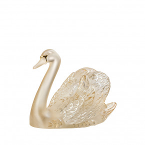 Swan Head Up Sculpture Gold Luster