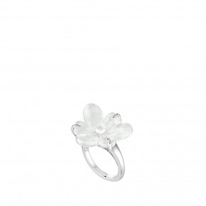 Fleur De Neige Ring Clear Crystal, Silver 51 (US 5.5) (Special Order)