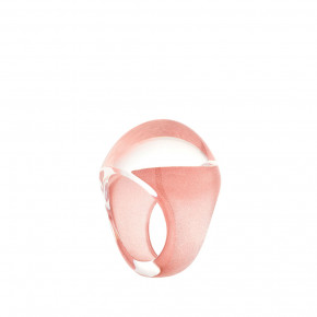Cabochon Ring Clear Crystal With Pink Patina