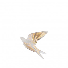 Swallow Wall Sculpture Wings Up Gold Stamp