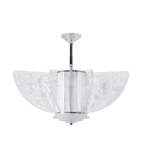 Hirondelles Chandelier, Clear Crystal, Chrome Finish, Large Size