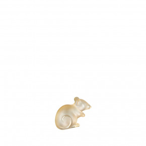 Mouse Sculpture Gold Luster