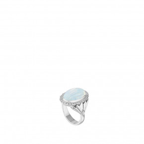 La Flute Enchantee Ring, White Gold, Crystal, Diamonds, Agate 54 (US 6.75) (Special Order)