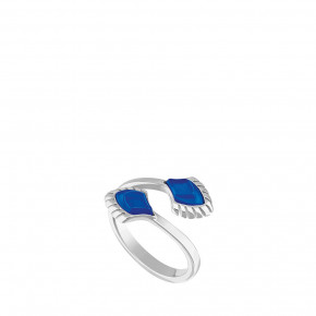 Paon Ring Blue Crystal, Silver 51 (US 5.5) (Special Order)