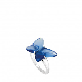 Papillon Ring Blue Crystal Silver 51 (US 5.5) (Special Order)
