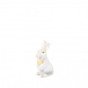 Toulouse Rabbit Sculpture, Clear, Gold Stamped Crystal