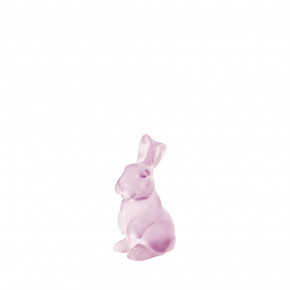 Toulouse Rabbit Sculpture, Pink Crystal