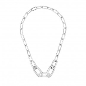 Empreinte Animale Necklace, Clear Crystal, Silver