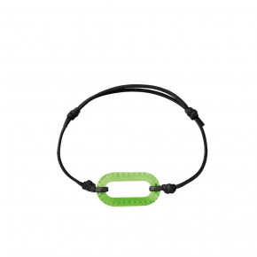 Empreinte Animale Cord Bracelet, Green Crystal, Small