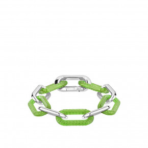 Empreinte Animale Bracelet 5 Crystals, Green Crystal, Silver