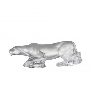 Timbavati Lioness Sculpture, Clear Crystal