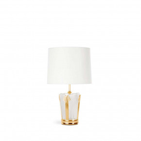 Ginkgo Small Lamp, Clear Crystal, Gilded Finish