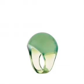 Lalique Cabochon Ring Antinea Green Crystal 54 (US 6.75) (Special Order) |  Gracious Style