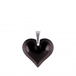 Amoureuse Beaucoup Pendant Black Crystal, Silver