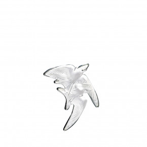 Hirondelles Brooch Clear Crystal, Silver