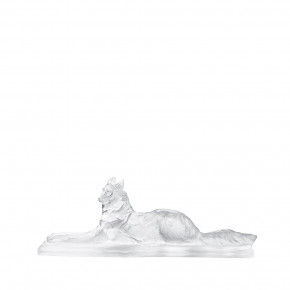 Reclining Egyptian Wolf, Limited Edition (8 Pieces), Clear Crystal (Special Order)