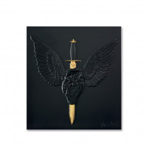 Eternal Prayer Panel, Limited Edition (50 Pieces), Black Crystal And Gold Stamped (Special Order)