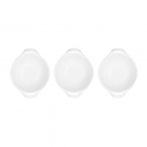 Bianco Melamine Set Of 3 Mini Handled Bowls 4.75" Assorted