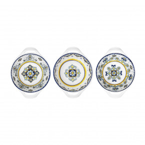 Sorrento Melamine Set Of 3 Mini Handled Bowls 4.75" Assorted