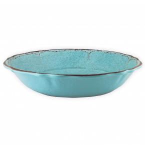 Antiqua Turquoise Melamine 13.75" Salad Bowl