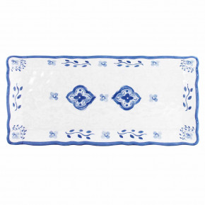 Moroccan Blue Melamine 10" X 5" Biscuit Tray