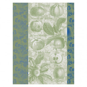 Pommes A Croquer Green Tea Towel 24" x 31"
