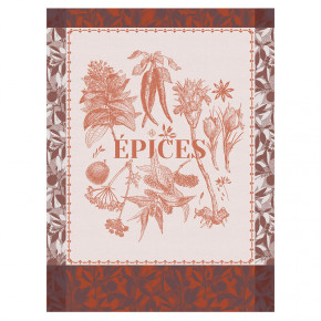 Epices & Aromates Red Tea Towel 24" x 31"